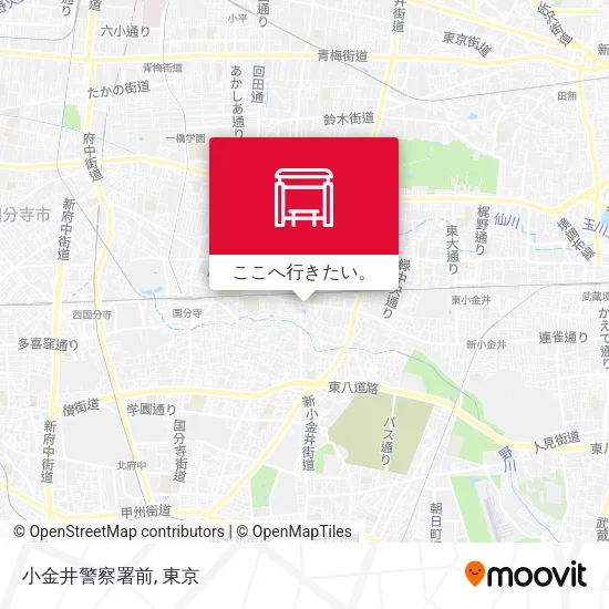 小金井警察署前地図