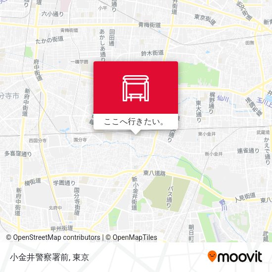 小金井警察署前地図