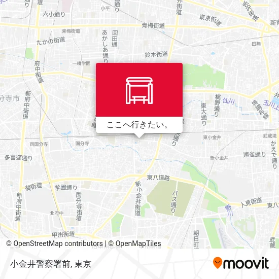 小金井警察署前地図