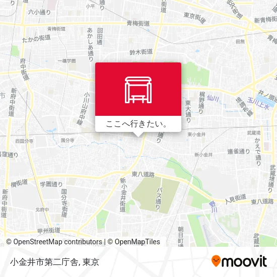 小金井市第二庁舎地図