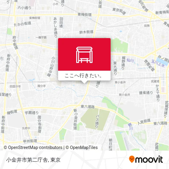小金井市第二庁舎地図