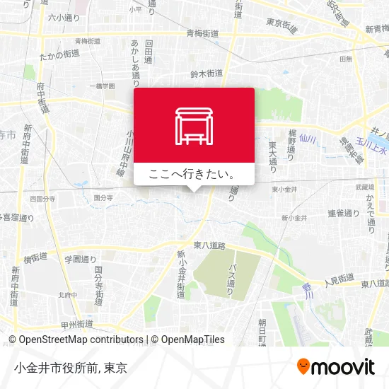 小金井市役所前地図
