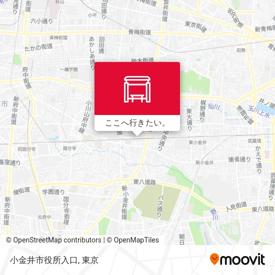 小金井市役所入口地図