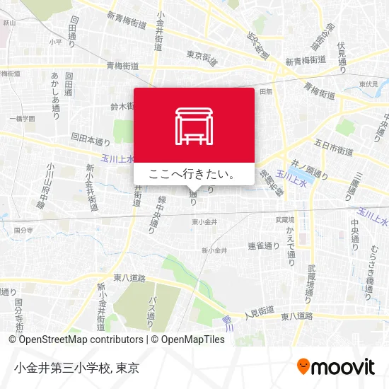 小金井第三小学校地図
