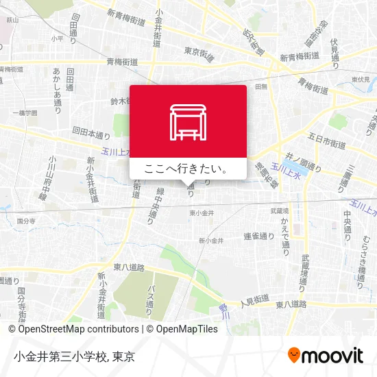 小金井第三小学校地図