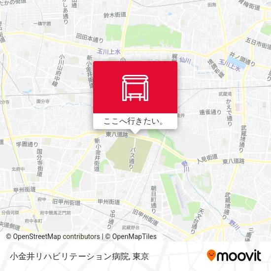 小金井リハビリテーション病院地図