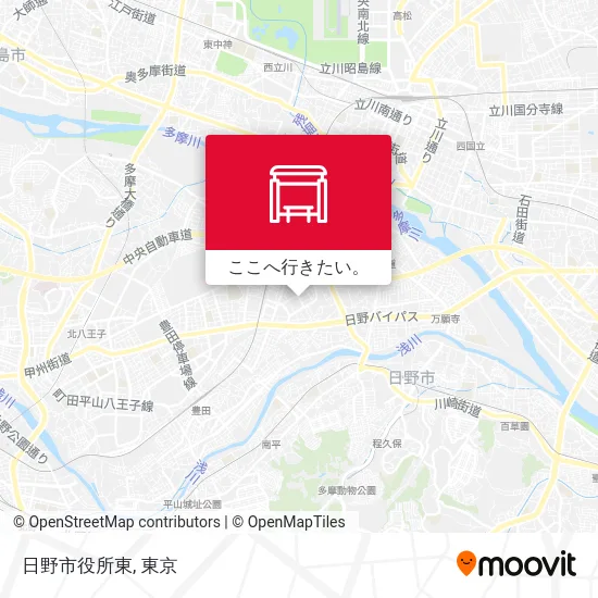 日野市役所東地図