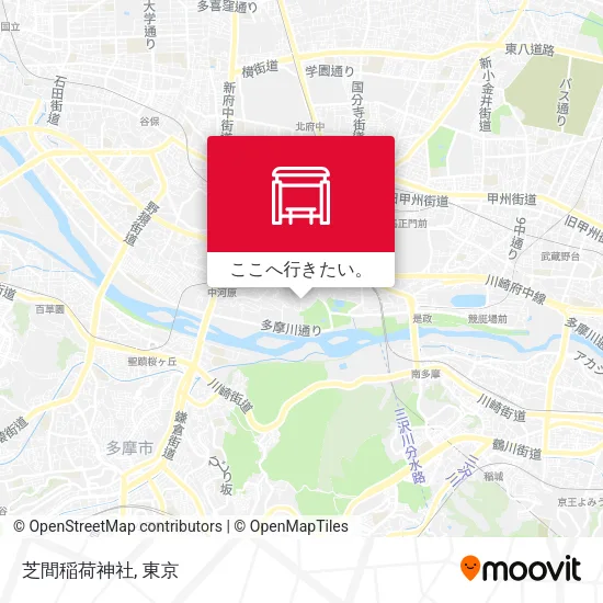 芝間稲荷神社地図