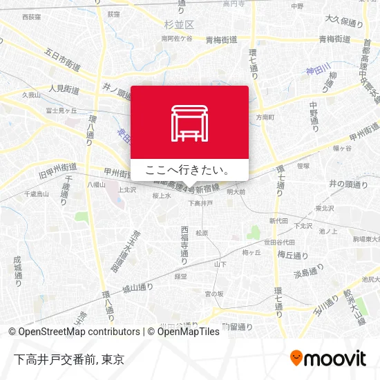 下高井戸交番前地図