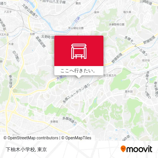 下柚木小学校地図