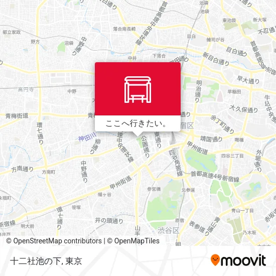 十二社池の下地図