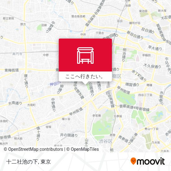 十二社池の下地図