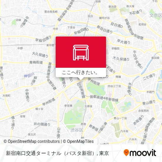 新宿南口交通ターミナル（バスタ新宿）地図