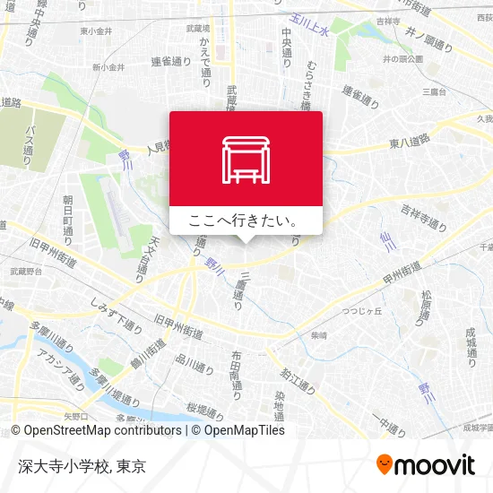 深大寺小学校地図