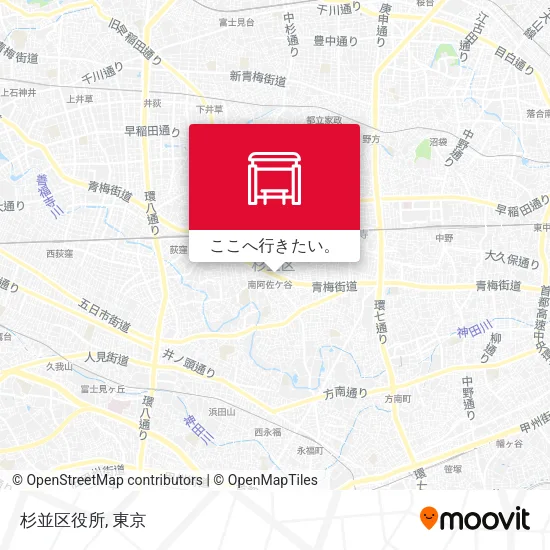 杉並区役所地図