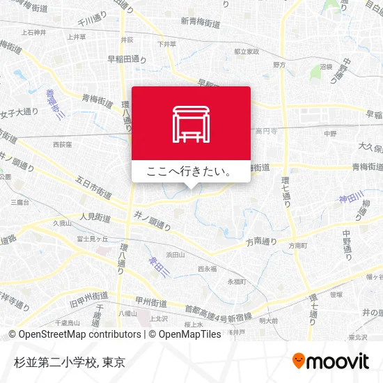 杉並第二小学校地図