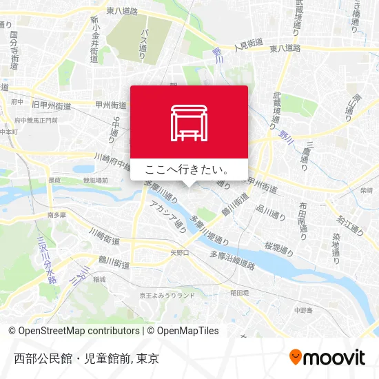 西部公民館・児童館前地図