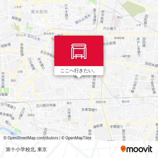 第十小学校北地図