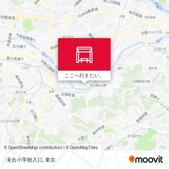 滝合小学校入口地図