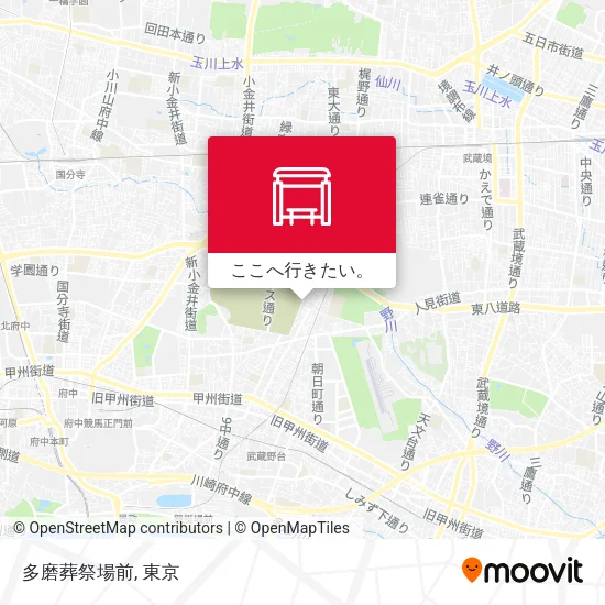 多磨葬祭場前地図