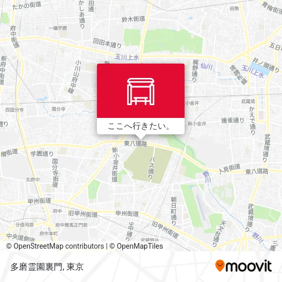 多磨霊園裏門地図