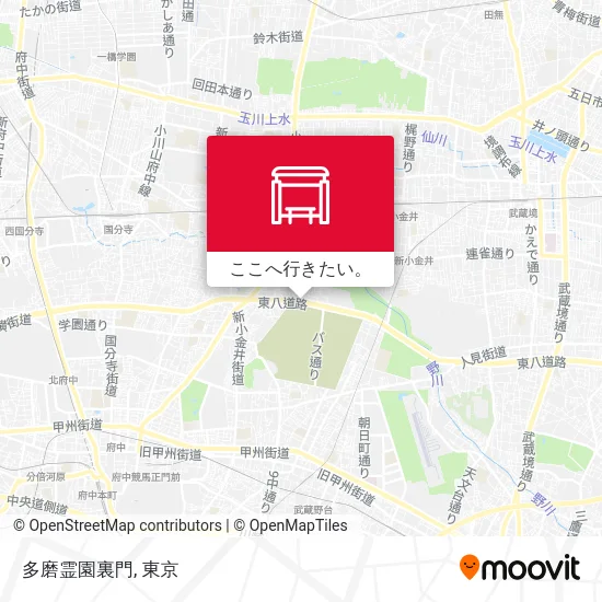 多磨霊園裏門地図