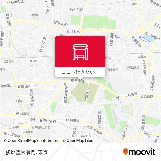 多磨霊園裏門地図