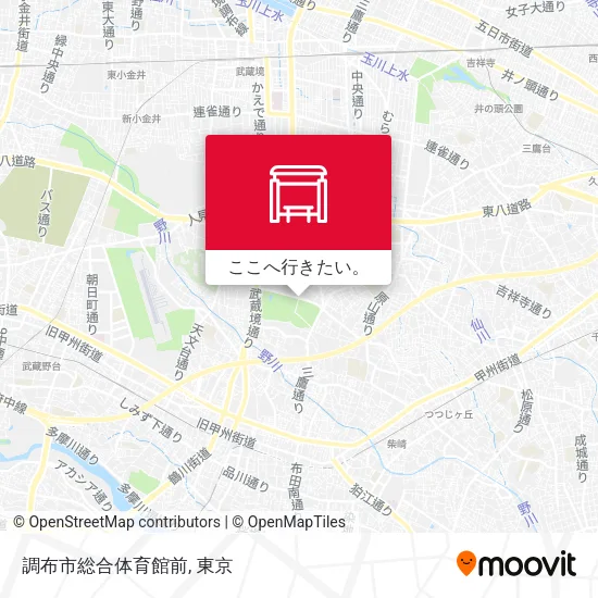 調布市総合体育館前地図