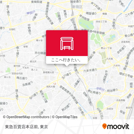 東急百貨店本店前地図