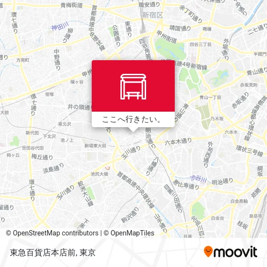 東急百貨店本店前地図