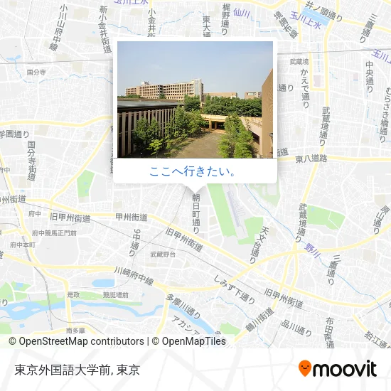 東京外国語大学前地図