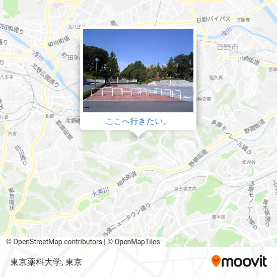 東京薬科大学地図