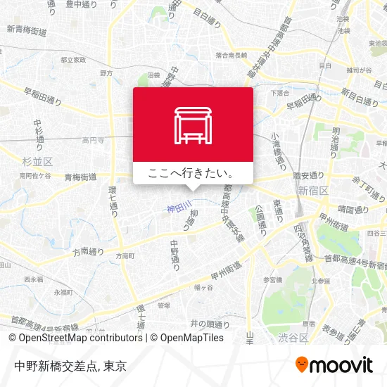 中野新橋交差点地図