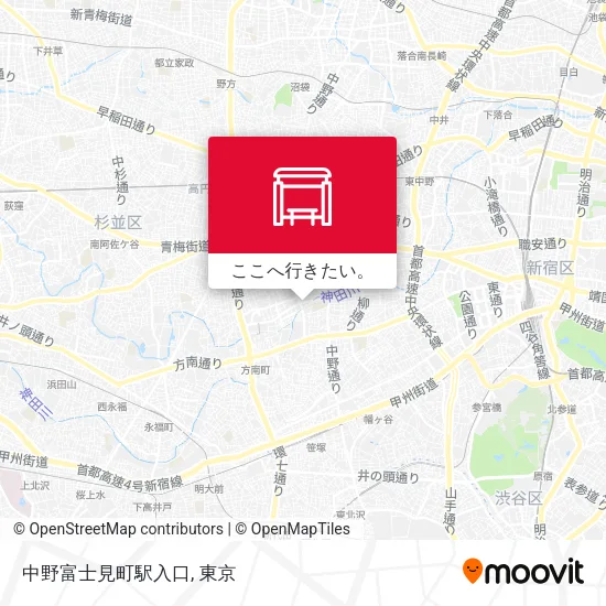 中野富士見町駅入口地図