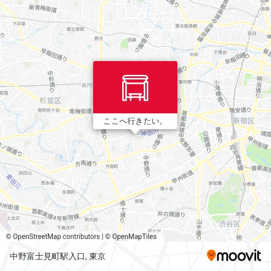 中野富士見町駅入口地図