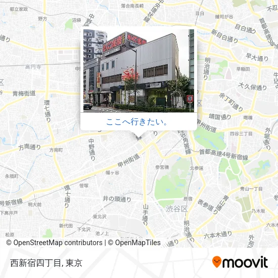 西新宿四丁目地図
