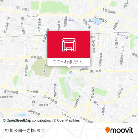 野川公園一之橋地図