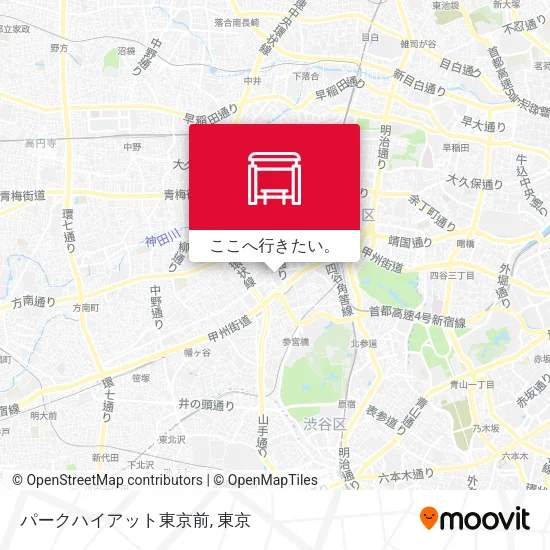 パークハイアット東京前地図