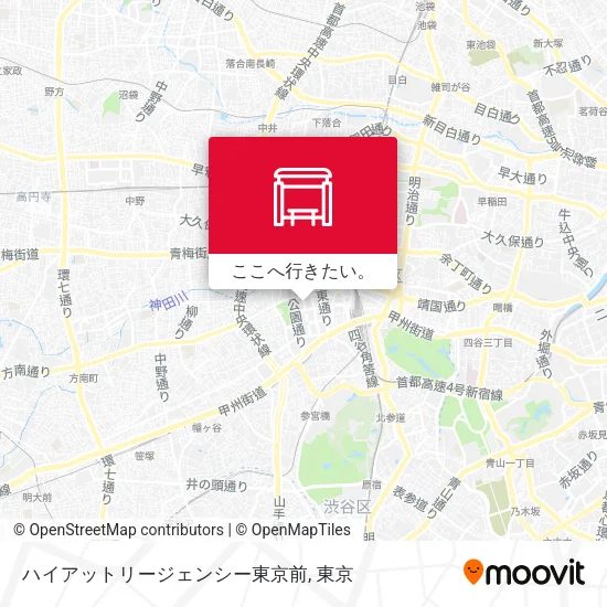 ハイアットリージェンシー東京前地図