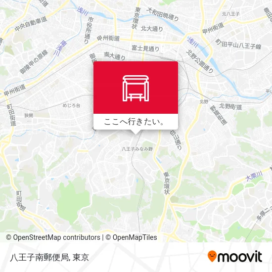 八王子南郵便局地図