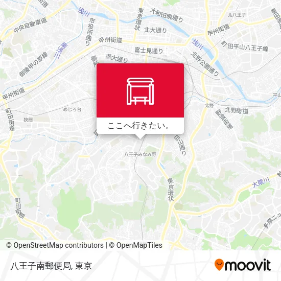 八王子南郵便局地図