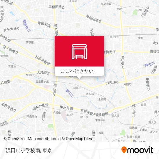 浜田山小学校南地図