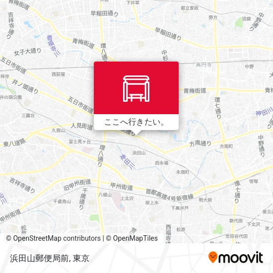 浜田山郵便局前地図