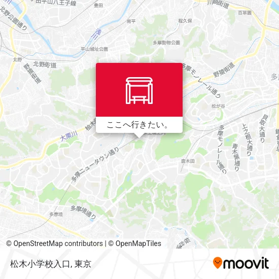松木小学校入口地図