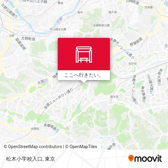 松木小学校入口地図