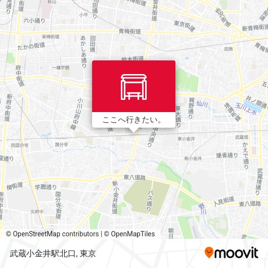武蔵小金井駅北口地図