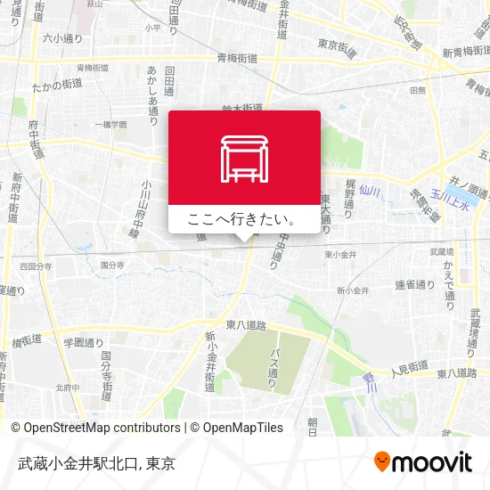 武蔵小金井駅北口地図