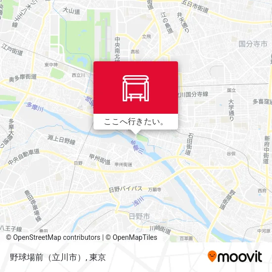 野球場前（立川市）地図