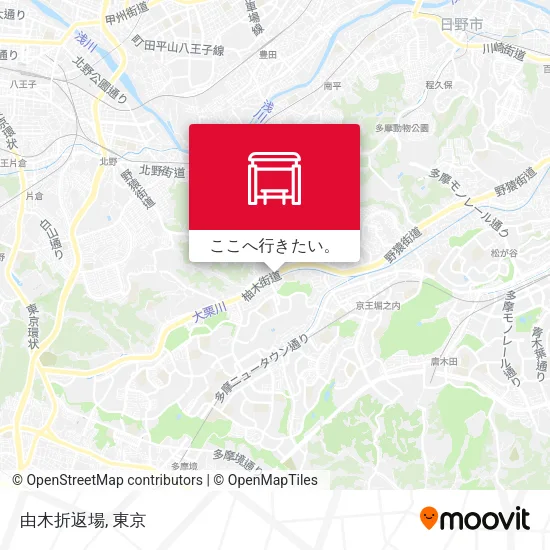 由木折返場地図