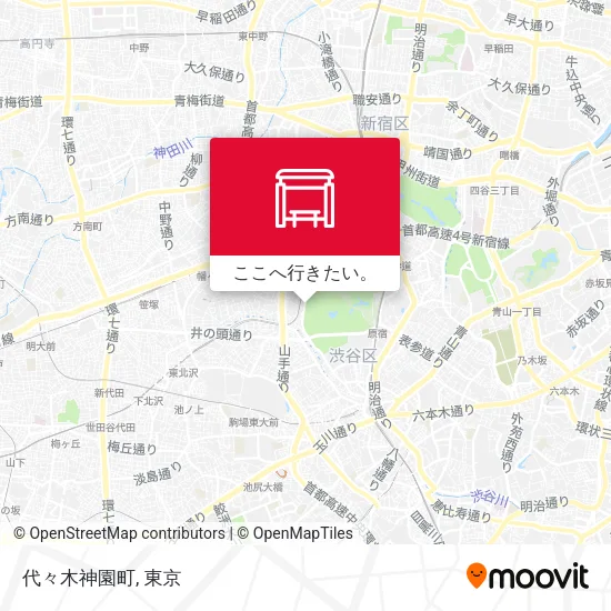 代々木神園町地図